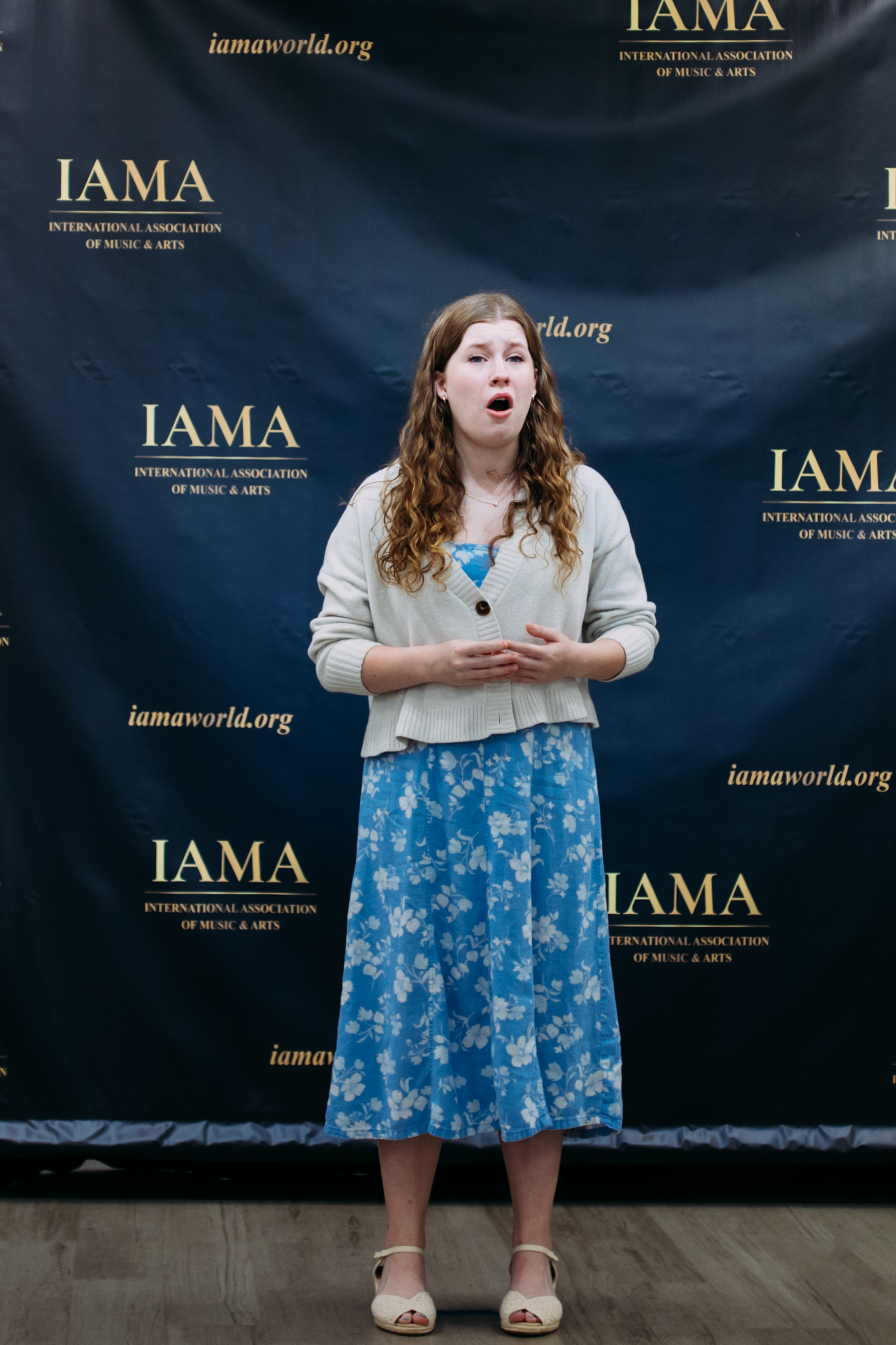 Festival participant performing before the judging panel